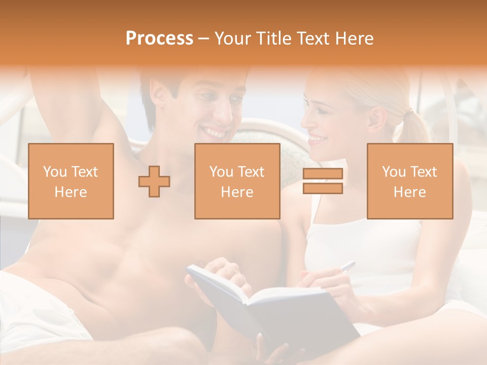 Woman Male Happy PowerPoint Template