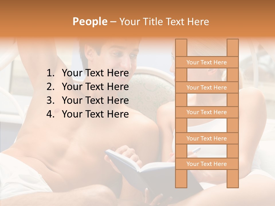 Woman Male Happy PowerPoint Template