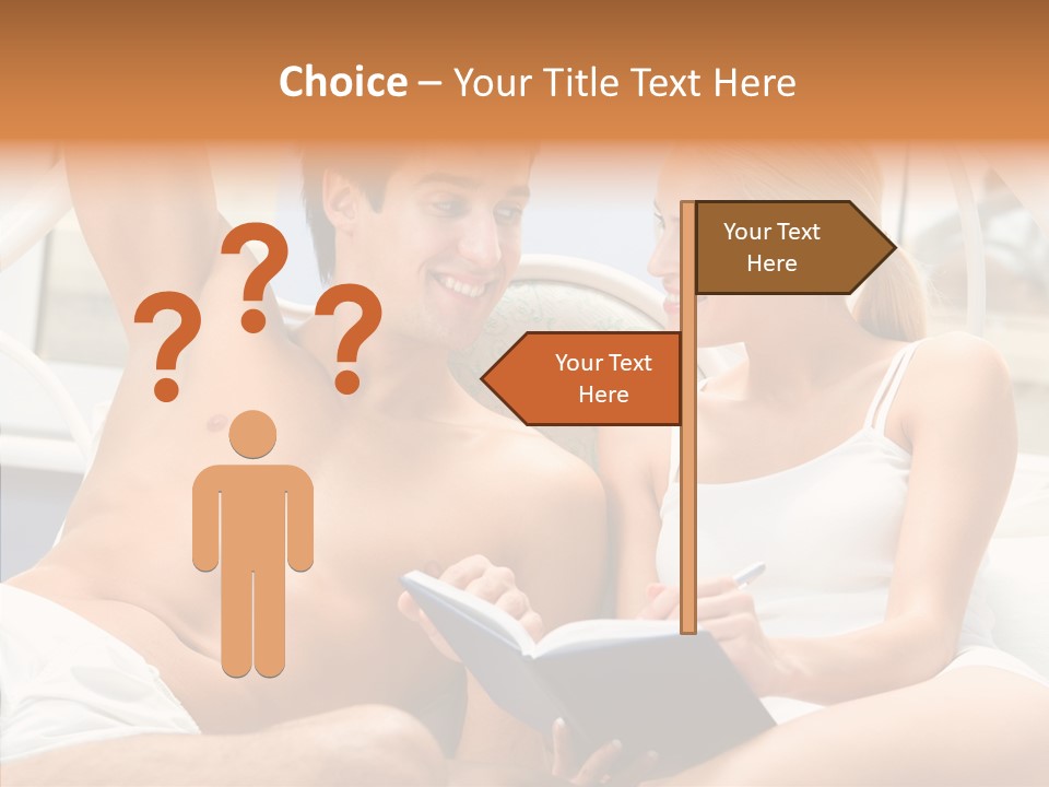 Woman Male Happy PowerPoint Template