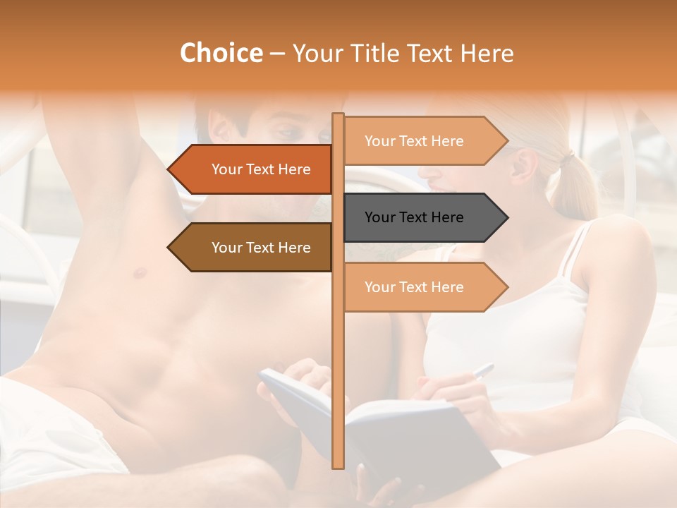 Woman Male Happy PowerPoint Template