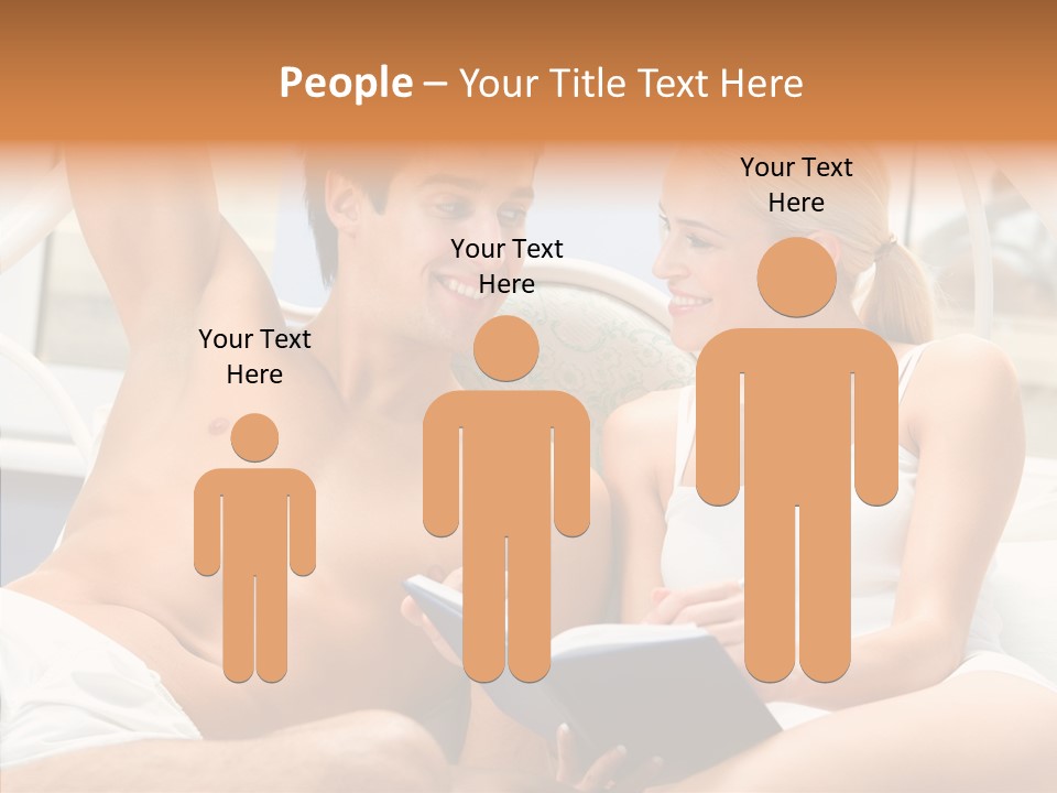 Woman Male Happy PowerPoint Template