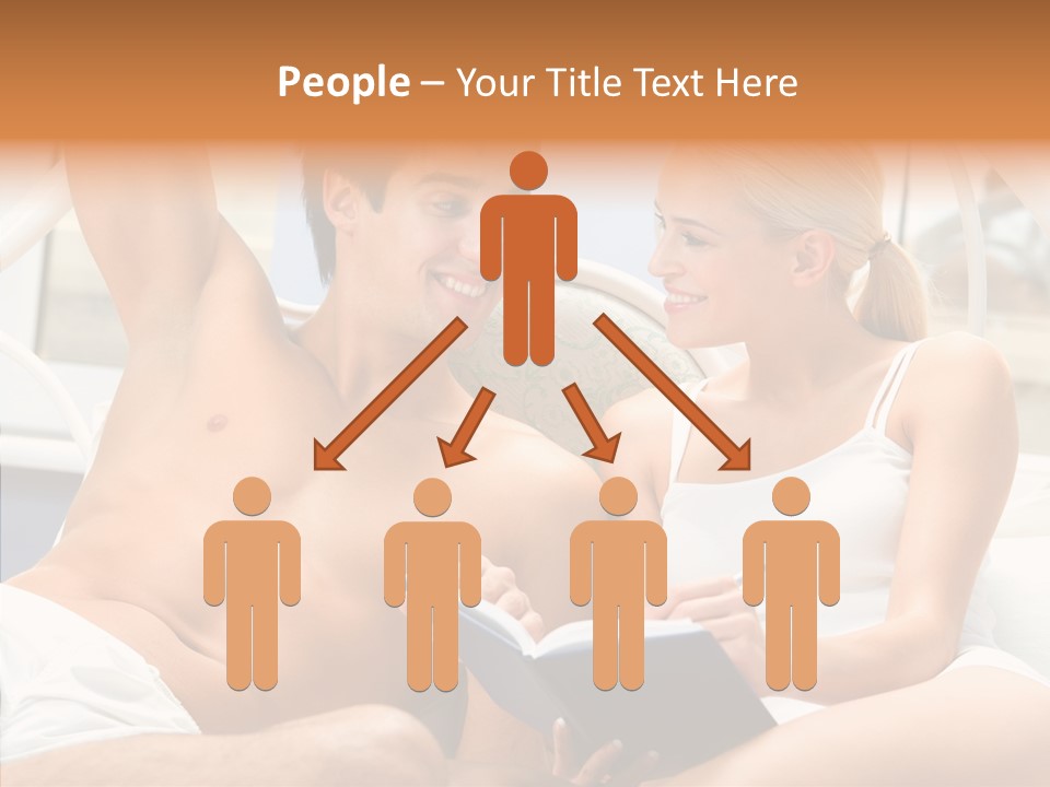 Woman Male Happy PowerPoint Template