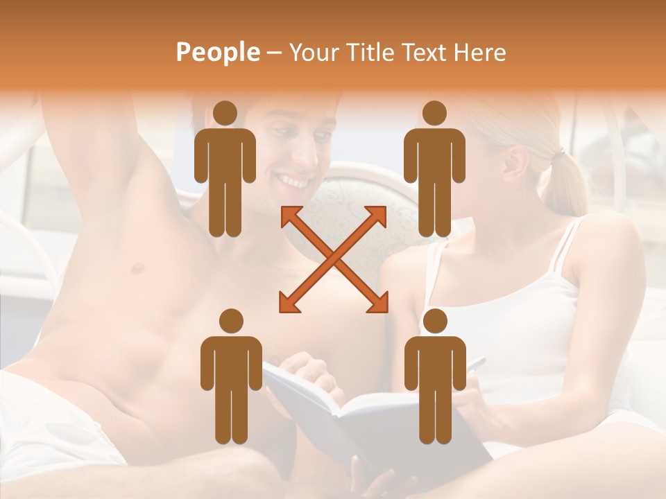 Woman Male Happy PowerPoint Template