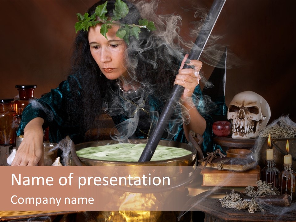 Evil Sorceress Bad PowerPoint Template