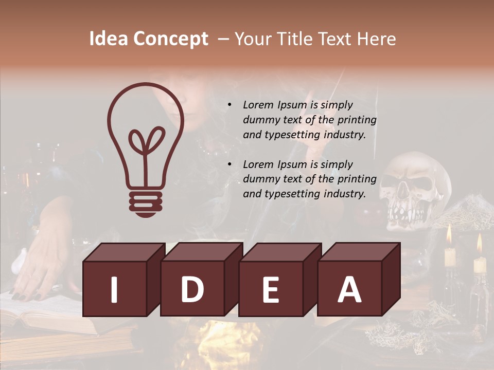 Evil Sorceress Bad PowerPoint Template