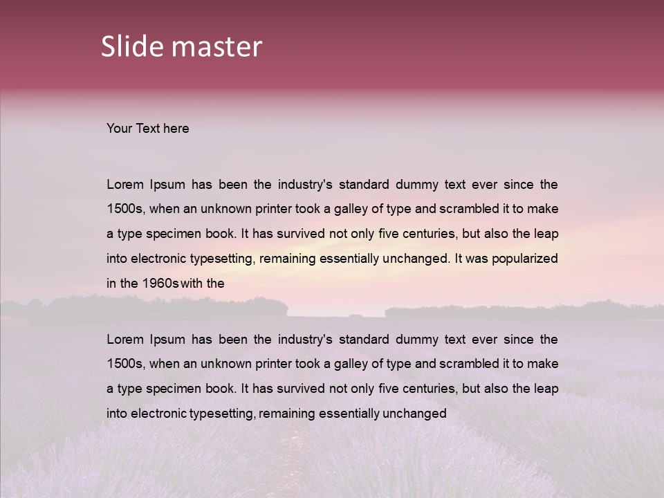 Dusk Perfume Field PowerPoint Template