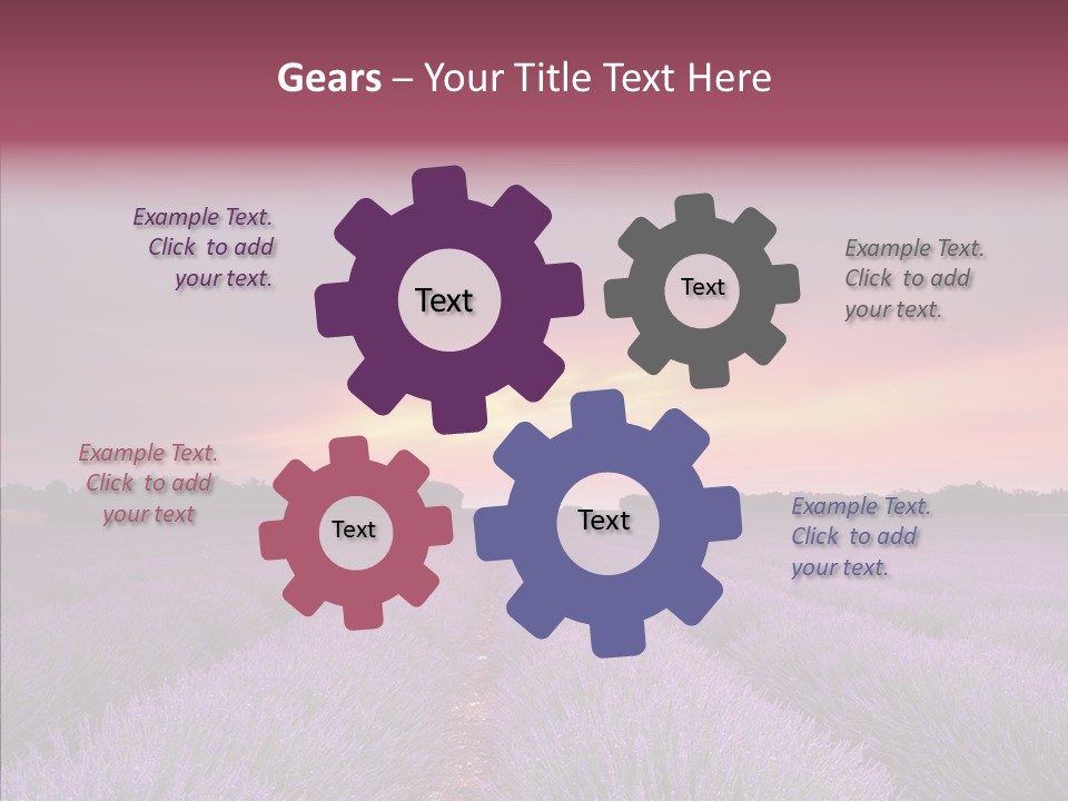 Dusk Perfume Field PowerPoint Template