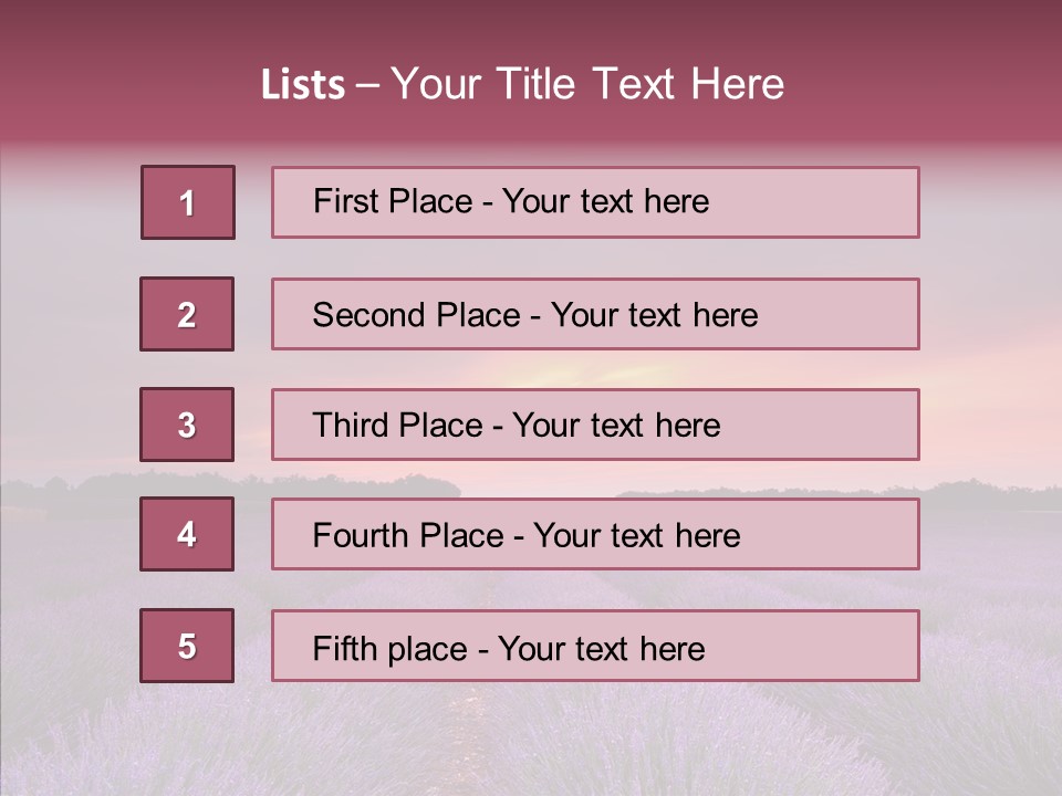 Dusk Perfume Field PowerPoint Template