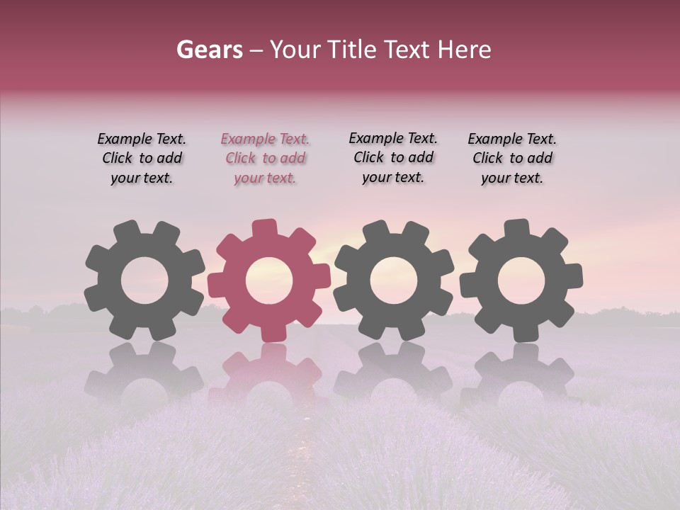 Dusk Perfume Field PowerPoint Template