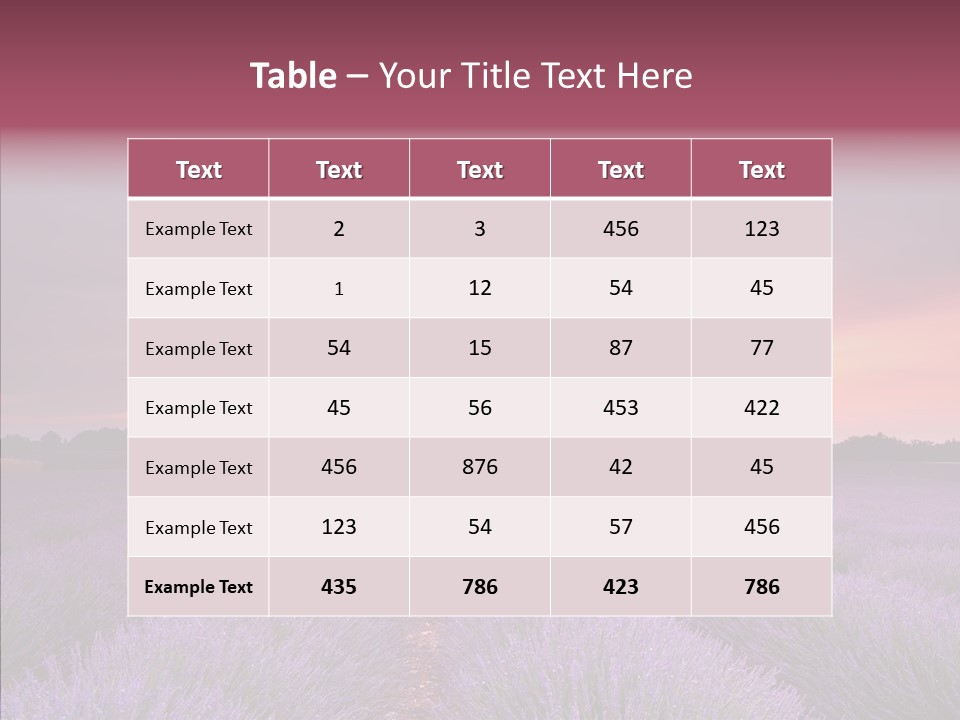 Dusk Perfume Field PowerPoint Template