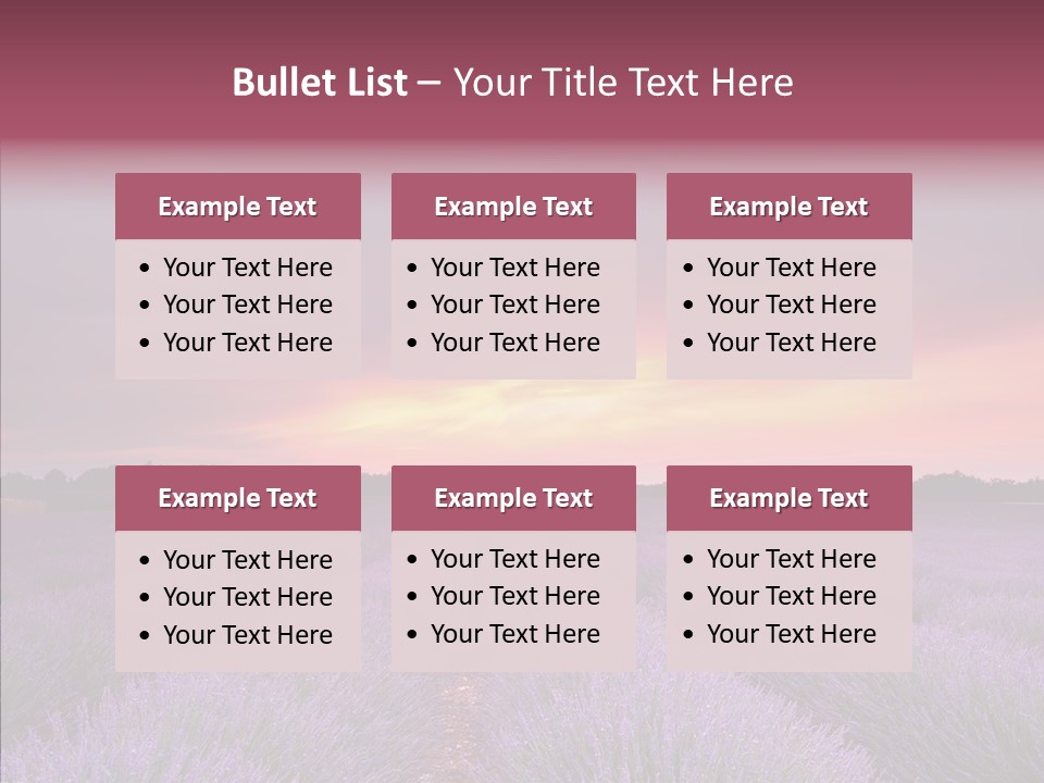 Dusk Perfume Field PowerPoint Template