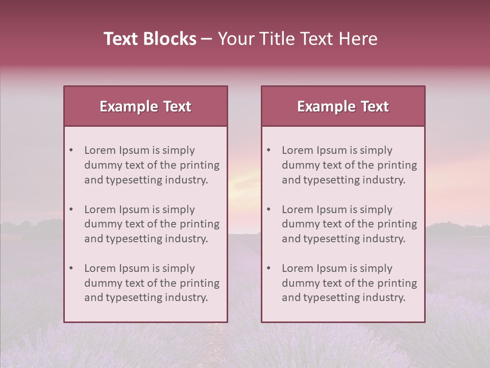 Dusk Perfume Field PowerPoint Template