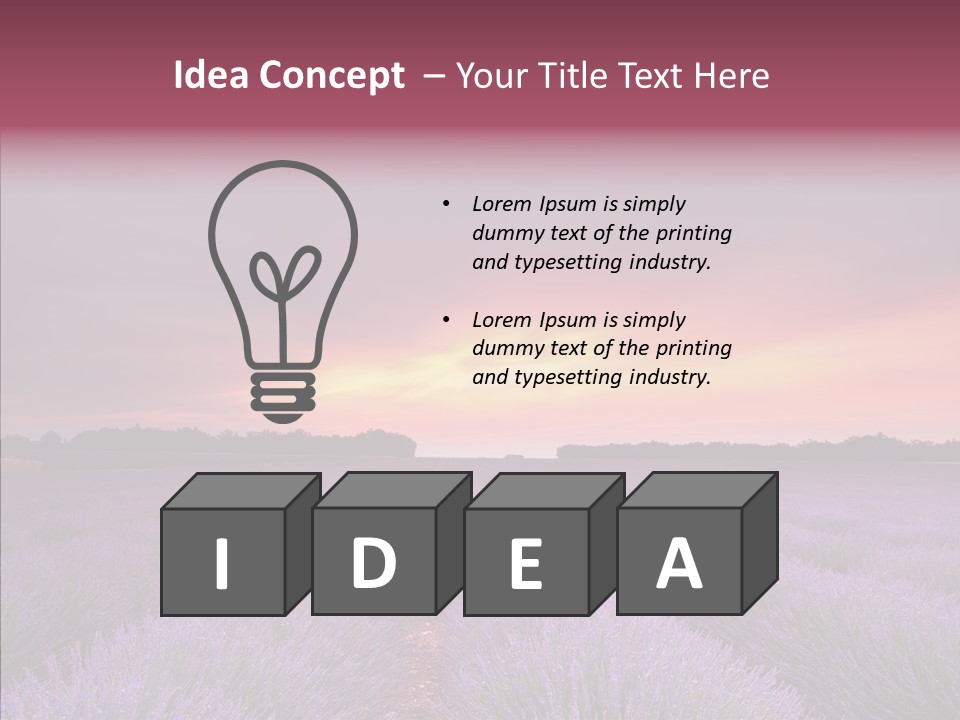 Dusk Perfume Field PowerPoint Template