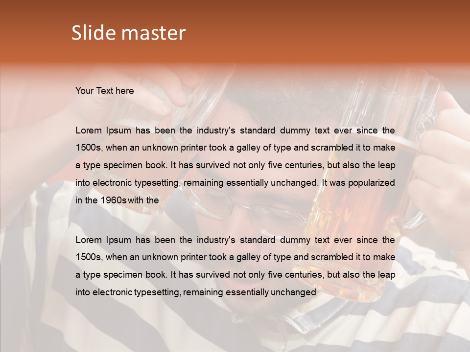 Portrait Beverage Pain PowerPoint Template