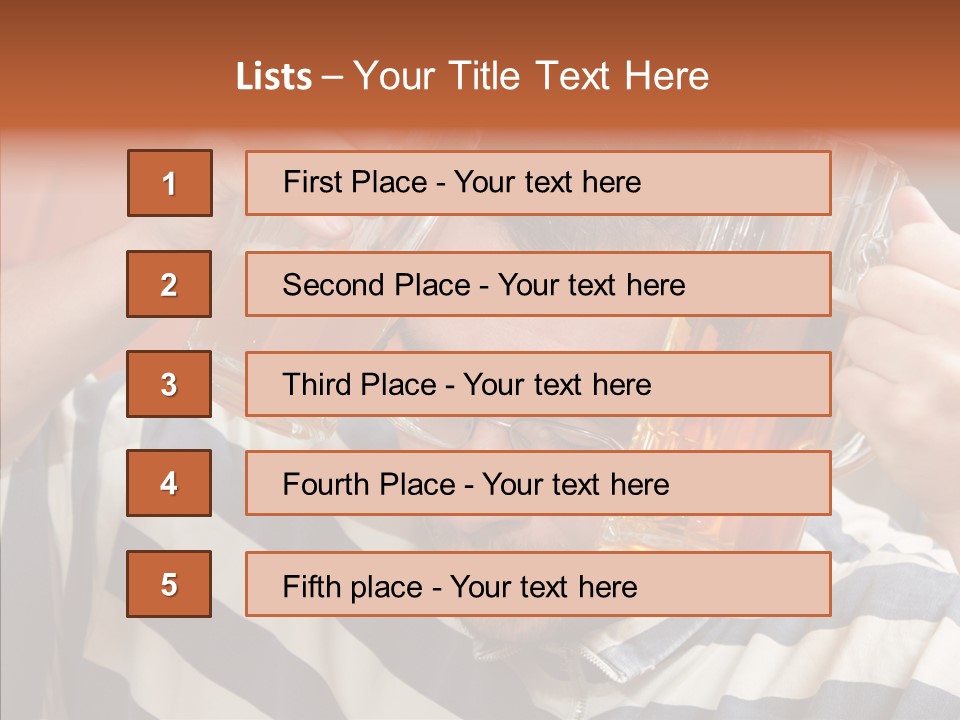 Portrait Beverage Pain PowerPoint Template