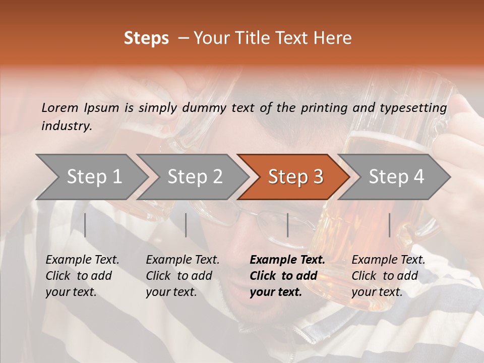 Portrait Beverage Pain PowerPoint Template