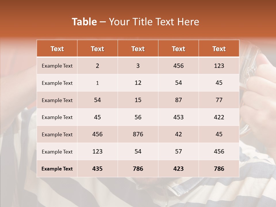 Portrait Beverage Pain PowerPoint Template