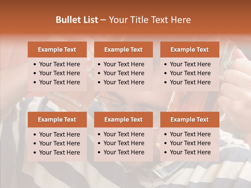 Portrait Beverage Pain PowerPoint Template