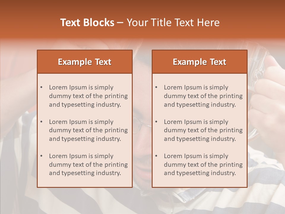 Portrait Beverage Pain PowerPoint Template