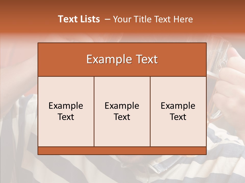 Portrait Beverage Pain PowerPoint Template