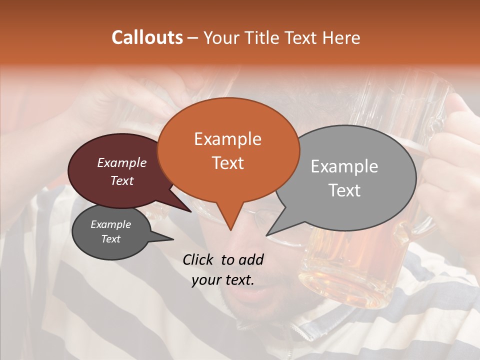 Portrait Beverage Pain PowerPoint Template