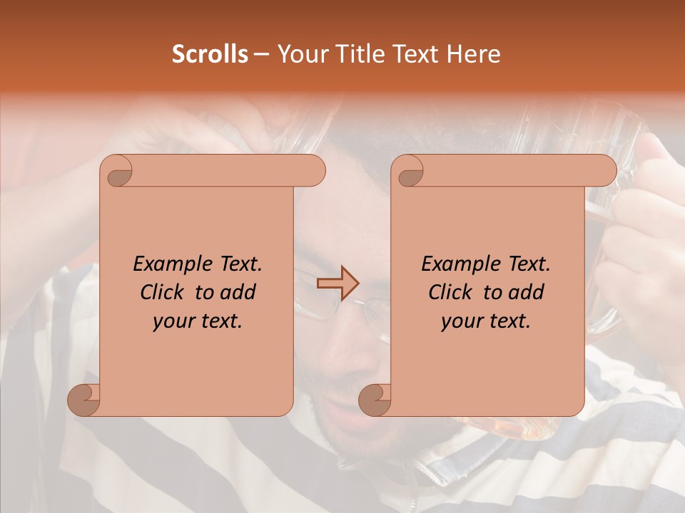 Portrait Beverage Pain PowerPoint Template
