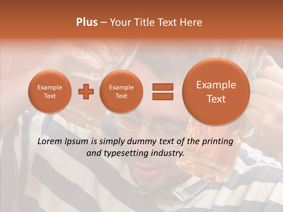 Portrait Beverage Pain PowerPoint Template