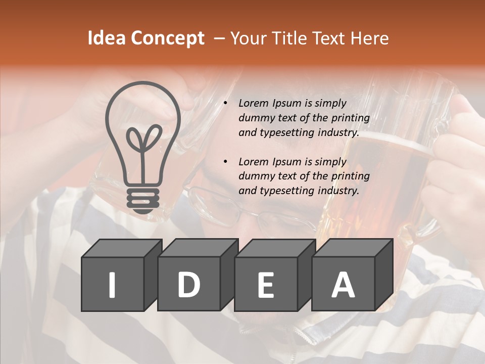 Portrait Beverage Pain PowerPoint Template