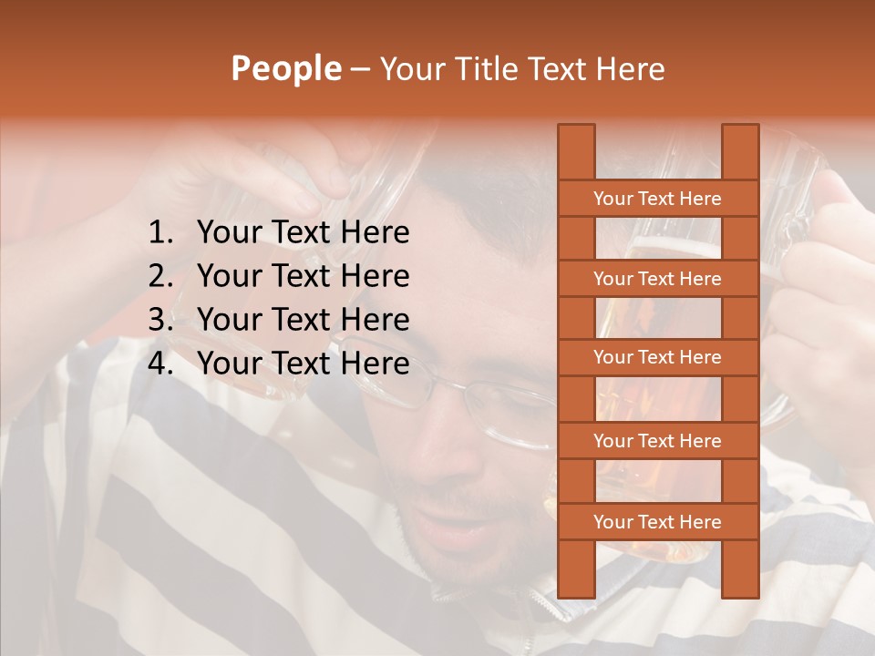 Portrait Beverage Pain PowerPoint Template