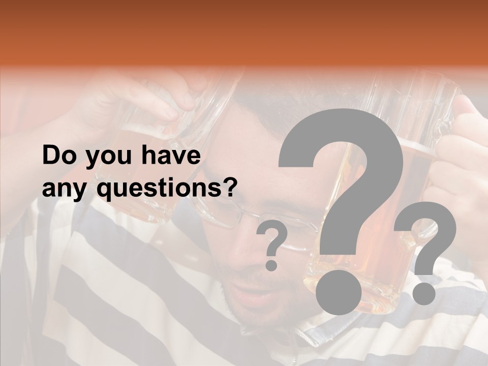 Portrait Beverage Pain PowerPoint Template