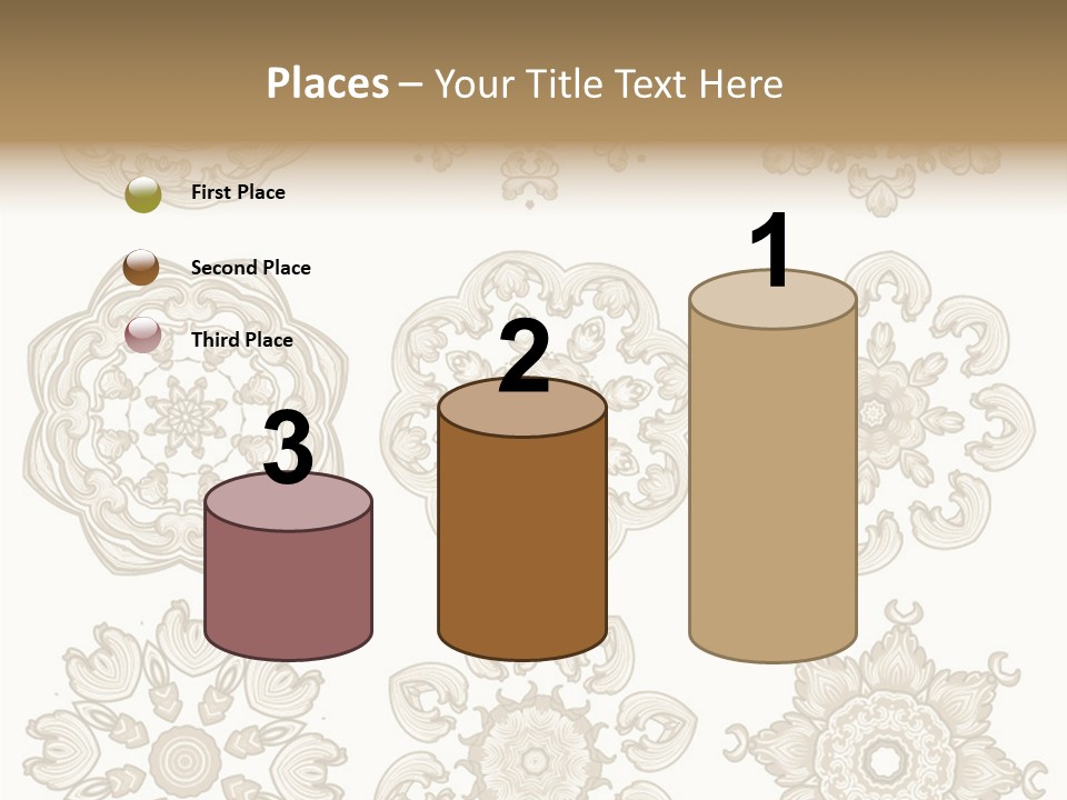 Elegant Flourishes Circle PowerPoint Template