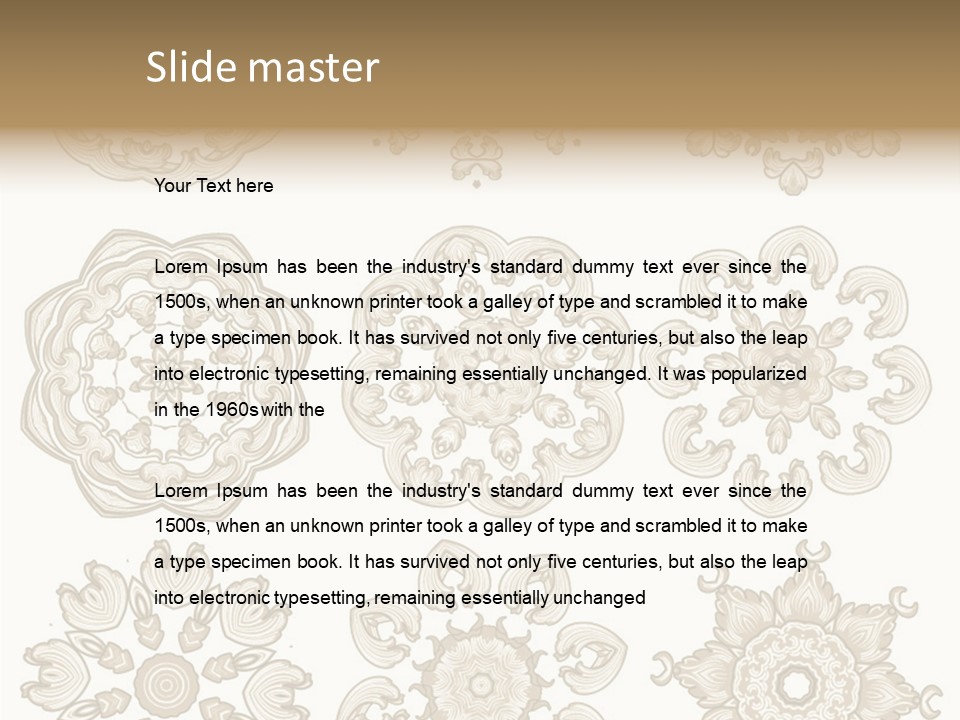 Elegant Flourishes Circle PowerPoint Template