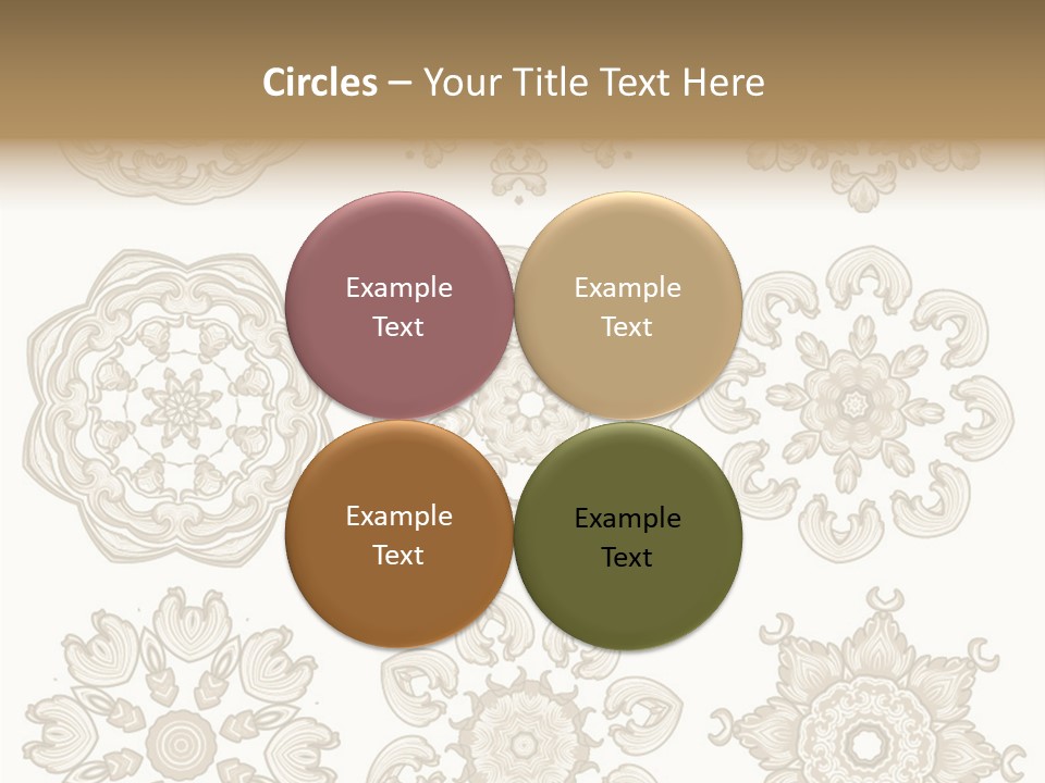 Elegant Flourishes Circle PowerPoint Template