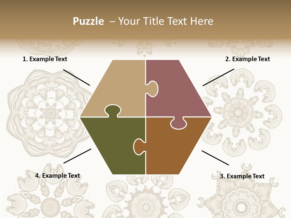 Elegant Flourishes Circle PowerPoint Template