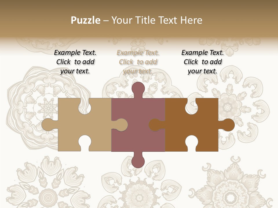 Elegant Flourishes Circle PowerPoint Template