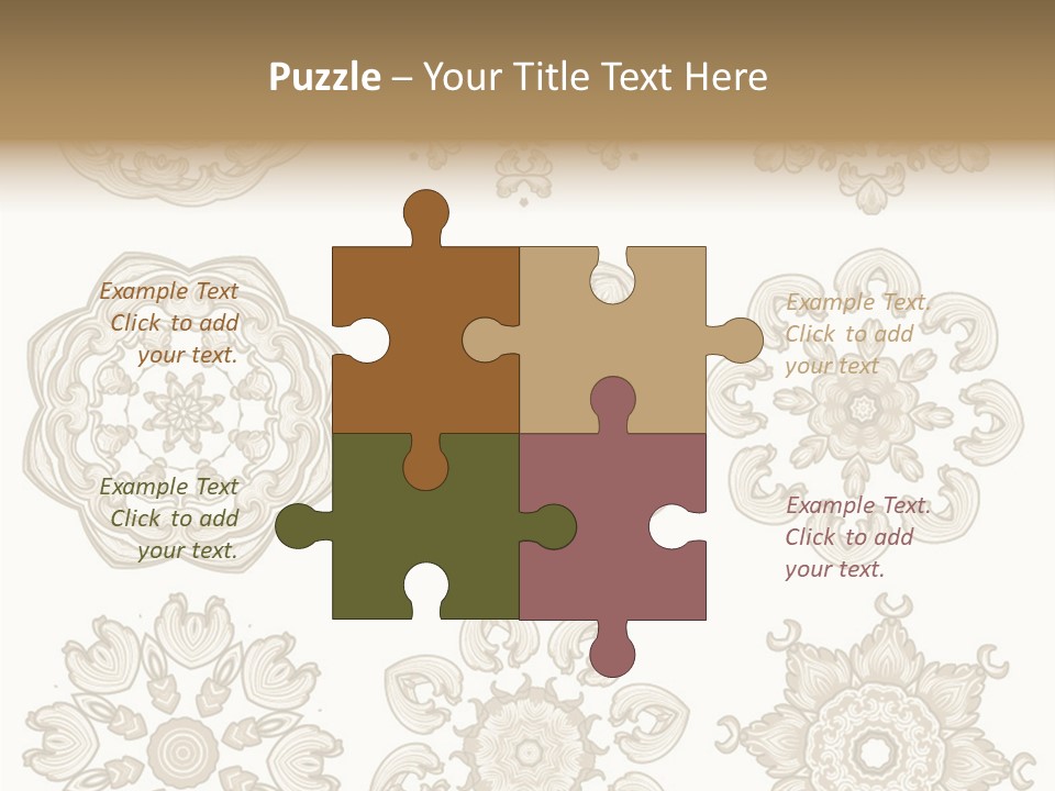 Elegant Flourishes Circle PowerPoint Template