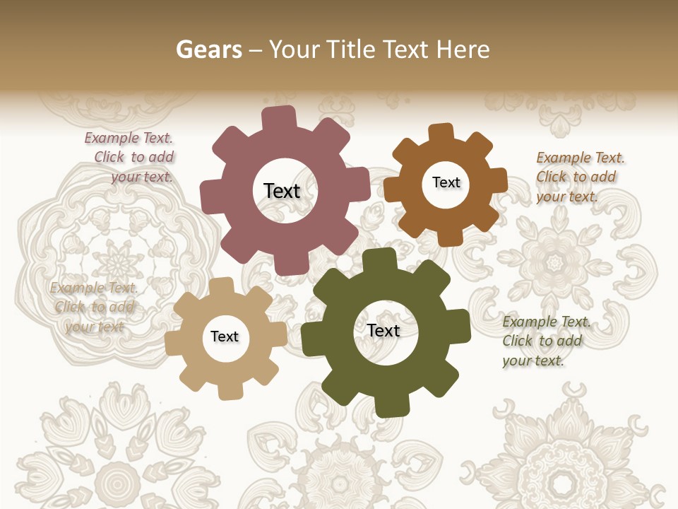 Elegant Flourishes Circle PowerPoint Template