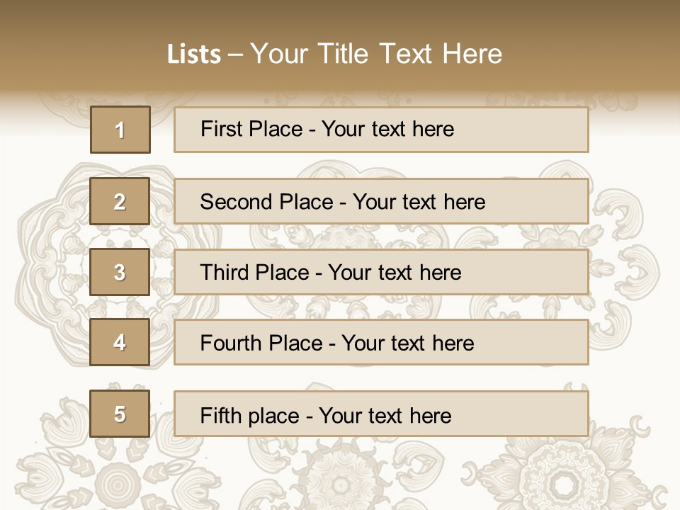 Elegant Flourishes Circle PowerPoint Template