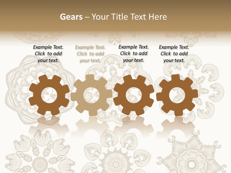 Elegant Flourishes Circle PowerPoint Template