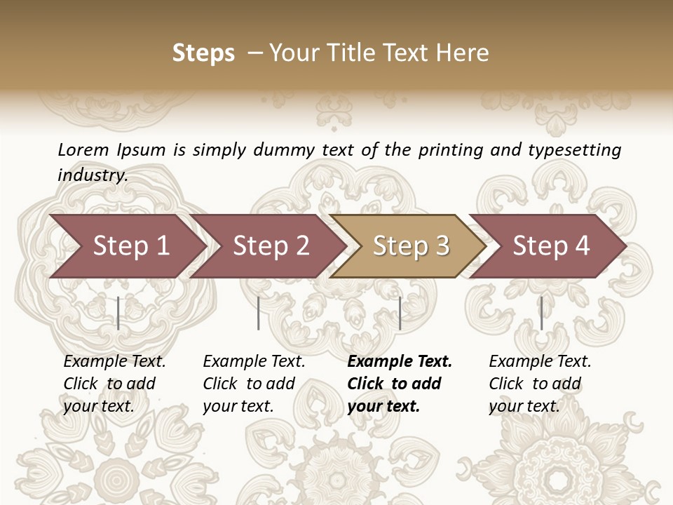 Elegant Flourishes Circle PowerPoint Template