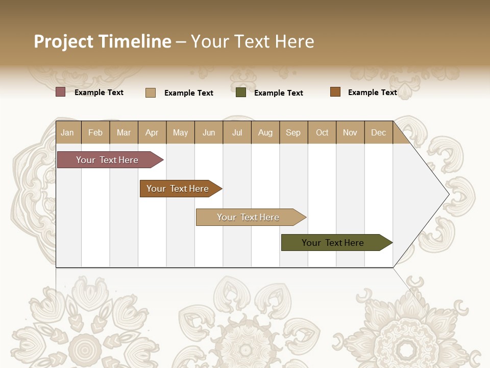 Elegant Flourishes Circle PowerPoint Template