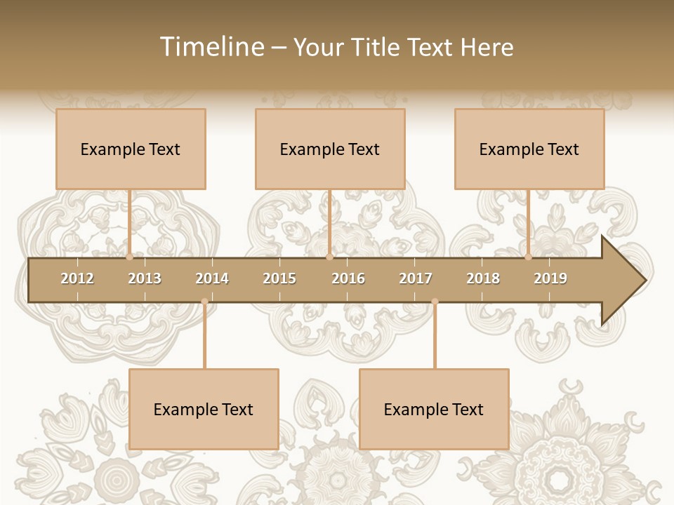 Elegant Flourishes Circle PowerPoint Template