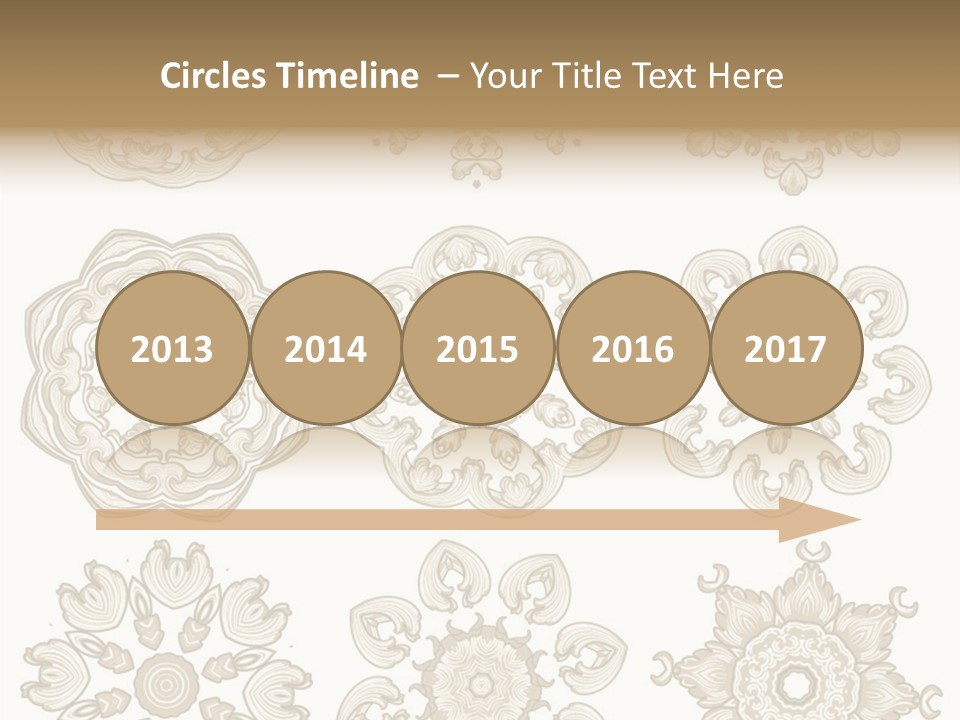 Elegant Flourishes Circle PowerPoint Template
