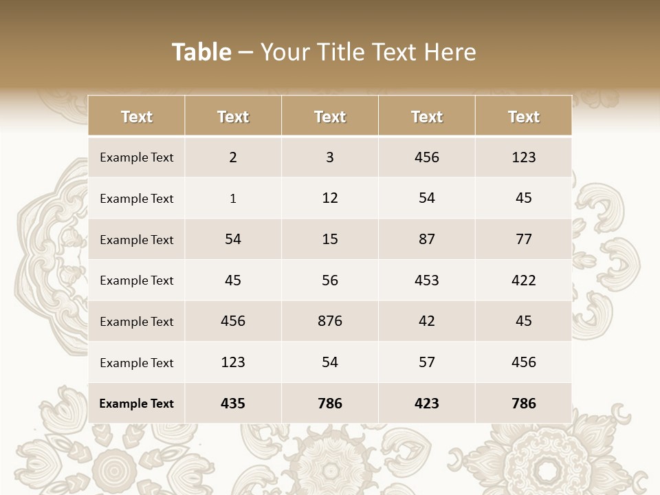 Elegant Flourishes Circle PowerPoint Template
