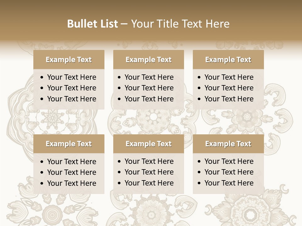 Elegant Flourishes Circle PowerPoint Template