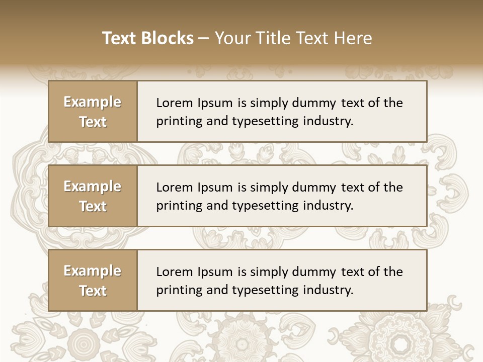 Elegant Flourishes Circle PowerPoint Template