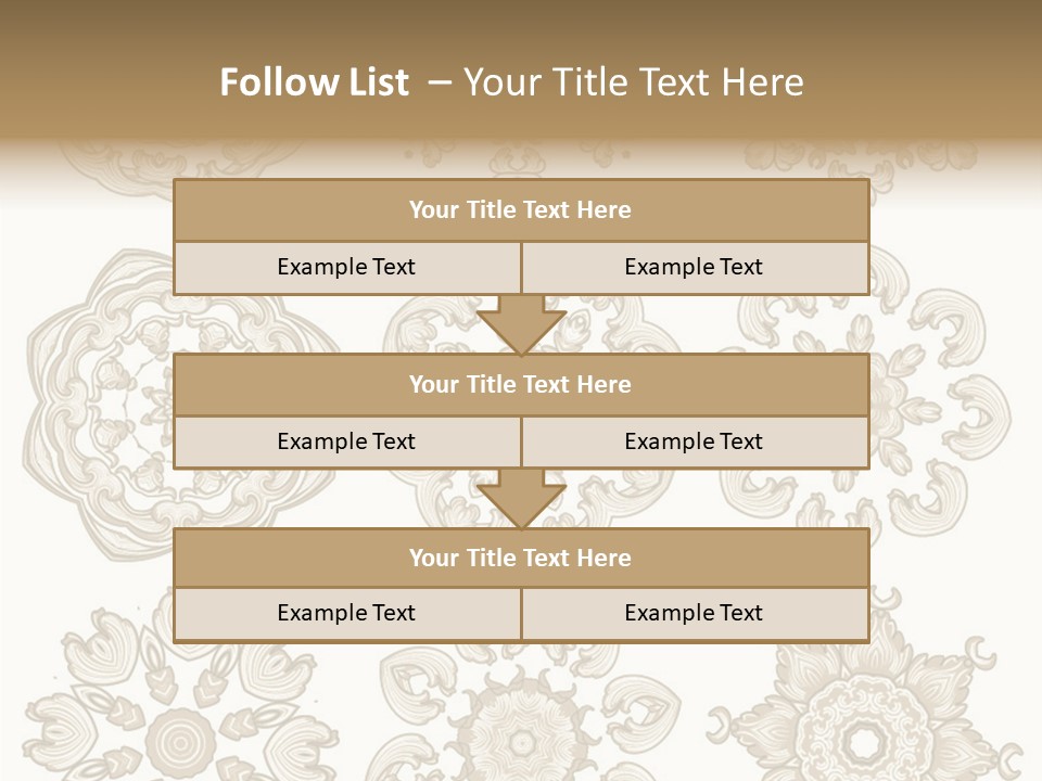 Elegant Flourishes Circle PowerPoint Template