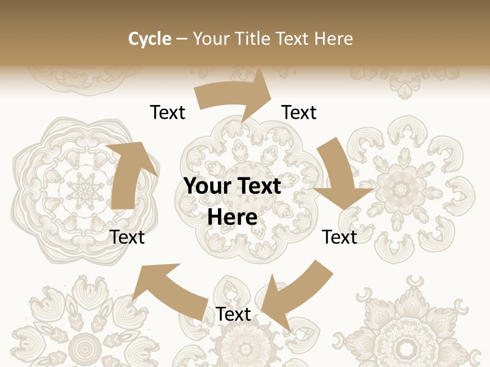 Elegant Flourishes Circle PowerPoint Template