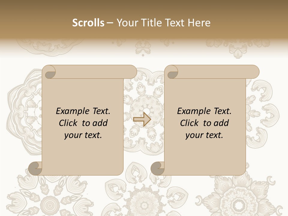 Elegant Flourishes Circle PowerPoint Template
