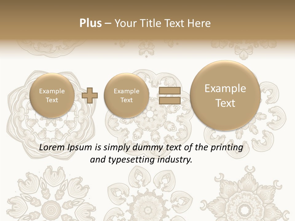 Elegant Flourishes Circle PowerPoint Template